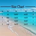 thumbnail image 2 of Srogem Womens High Waisted Bikini Color Block Swimwear Bandeau Top Sports Style Scoop Crop 2 Piece Bathing Suits, 2 of 3