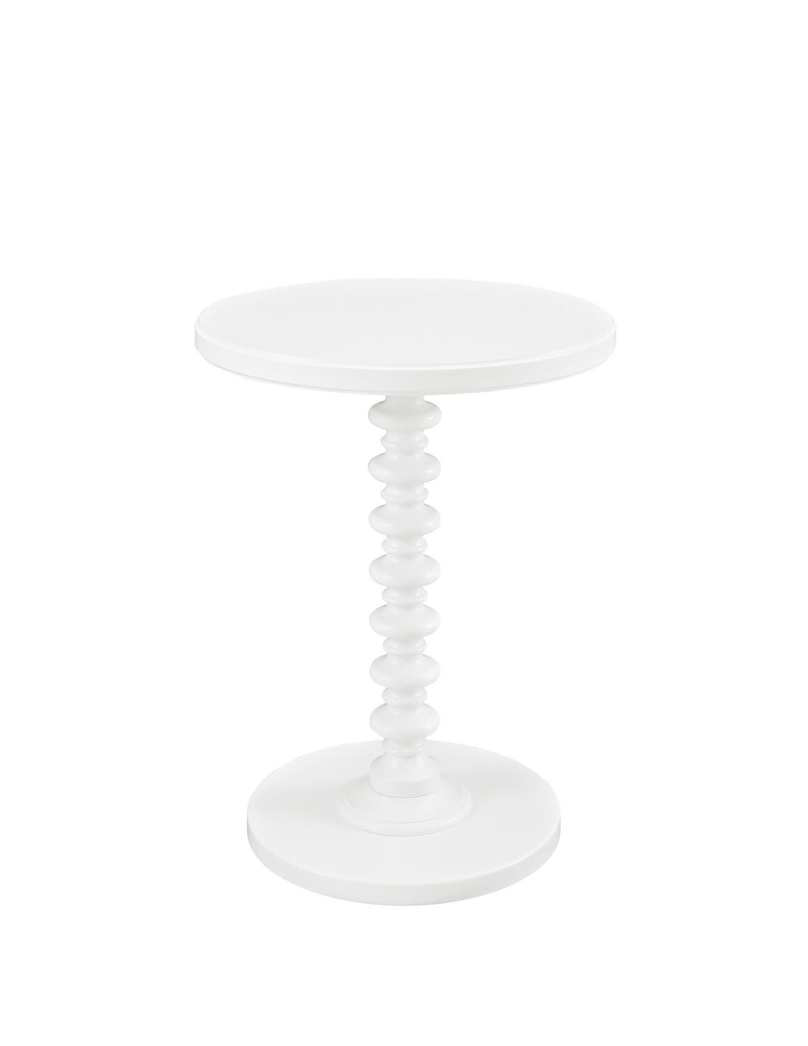 Egan Round Side Table, White