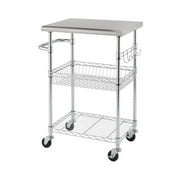 TRINITY EcoStorage® 24 Stainless Steel Kitchen Cart, NSF - Chrome