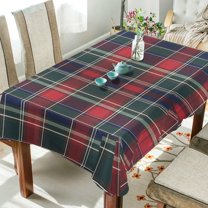 Yayeee Tablecloths 60" x 120" Rectangle Wrinkle Resistant Party Table Cover, Warm Tartan Mosaic