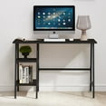 thumbnail image 3 of VECELO 43" Computer Desk with 2 Tier Storage Shelf, Study Writing Workstation for Home Office, Black, 3 of 6