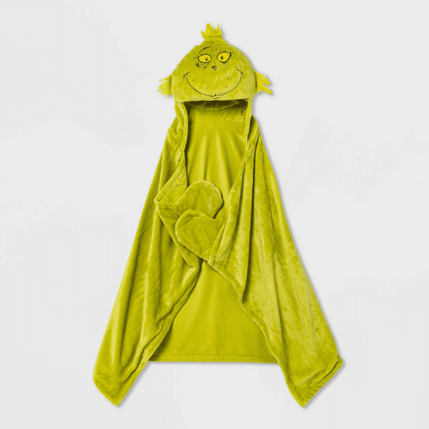 Dr. Seuss "The Grinch" Hooded Throw Blanket