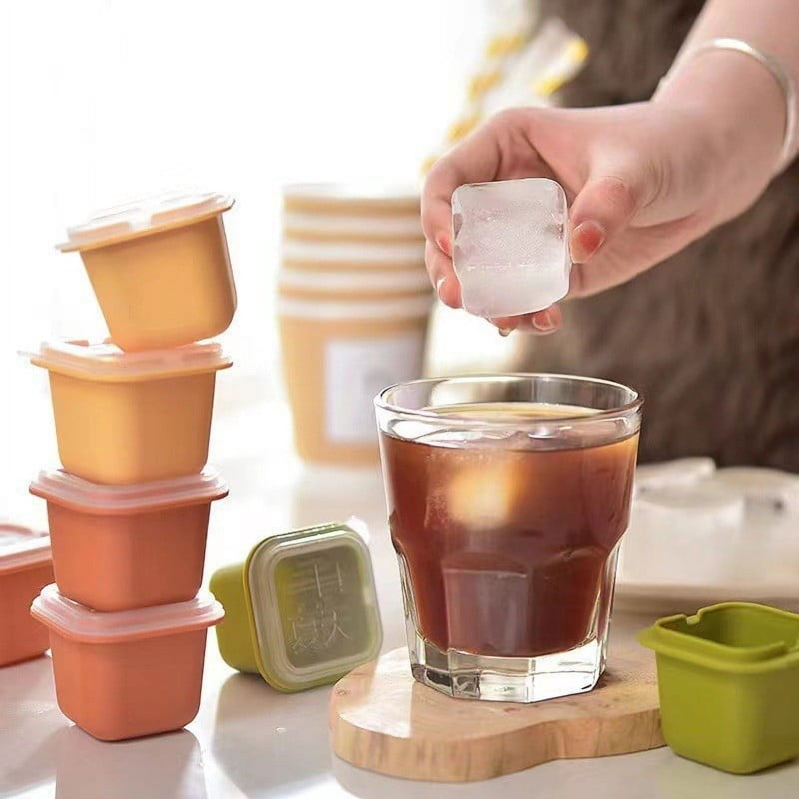 6/1PCS Mini Ice Cube Maker Square Ice Hockey Mold Jelly Pudding Yogurt Ice Cube Mould Reusable Freezing Gadget For Whiskey Drink