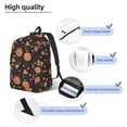 thumbnail image 4 of Lsque Pizzas Mushrooms Pattern Canvas Daypack, Durable Backpack, High-quality Versatile Backpack,Vintage Compact Backpack-Small, 4 of 6