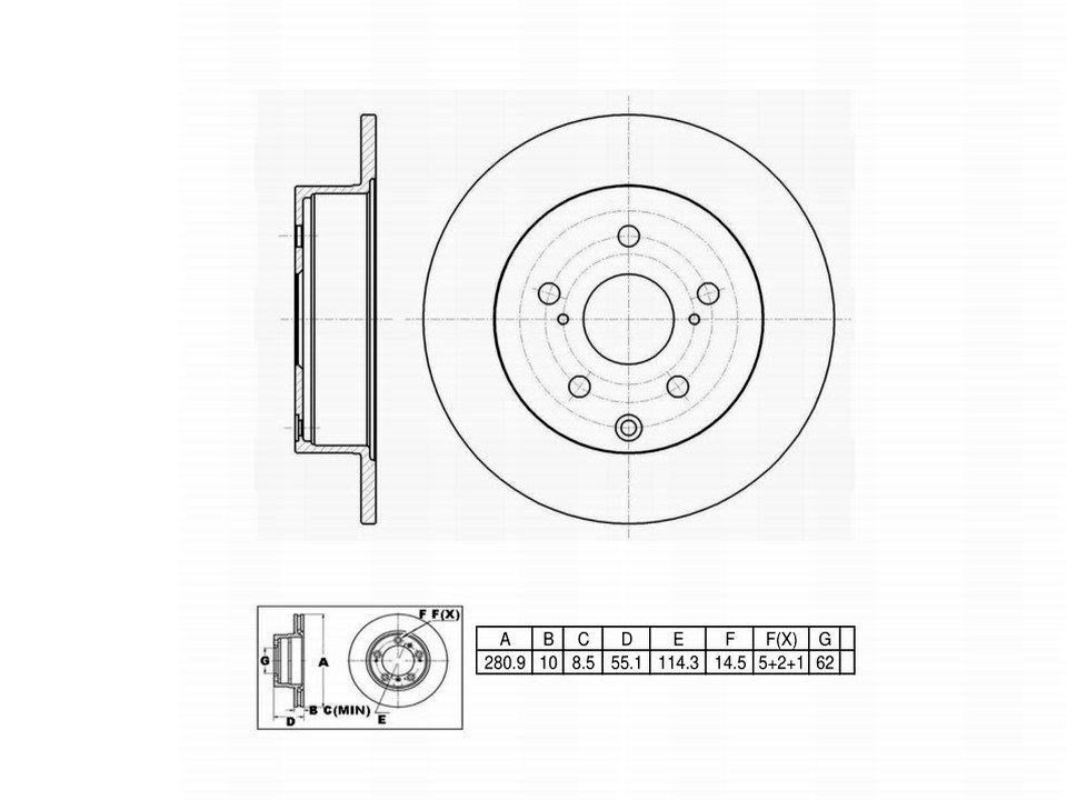 Winstop Brake Rotor, Rear WS239574, Toyota Matrix 2013-2009