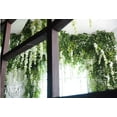 thumbnail image 6 of Viworld 2 Pack 6.6ft Artificial Flowers Silk Wisteria Flowers Ivy Vine Green Leaf Hanging Vine Garland for Wedding Party Home Garden Wall Decoration, White, 6 of 7