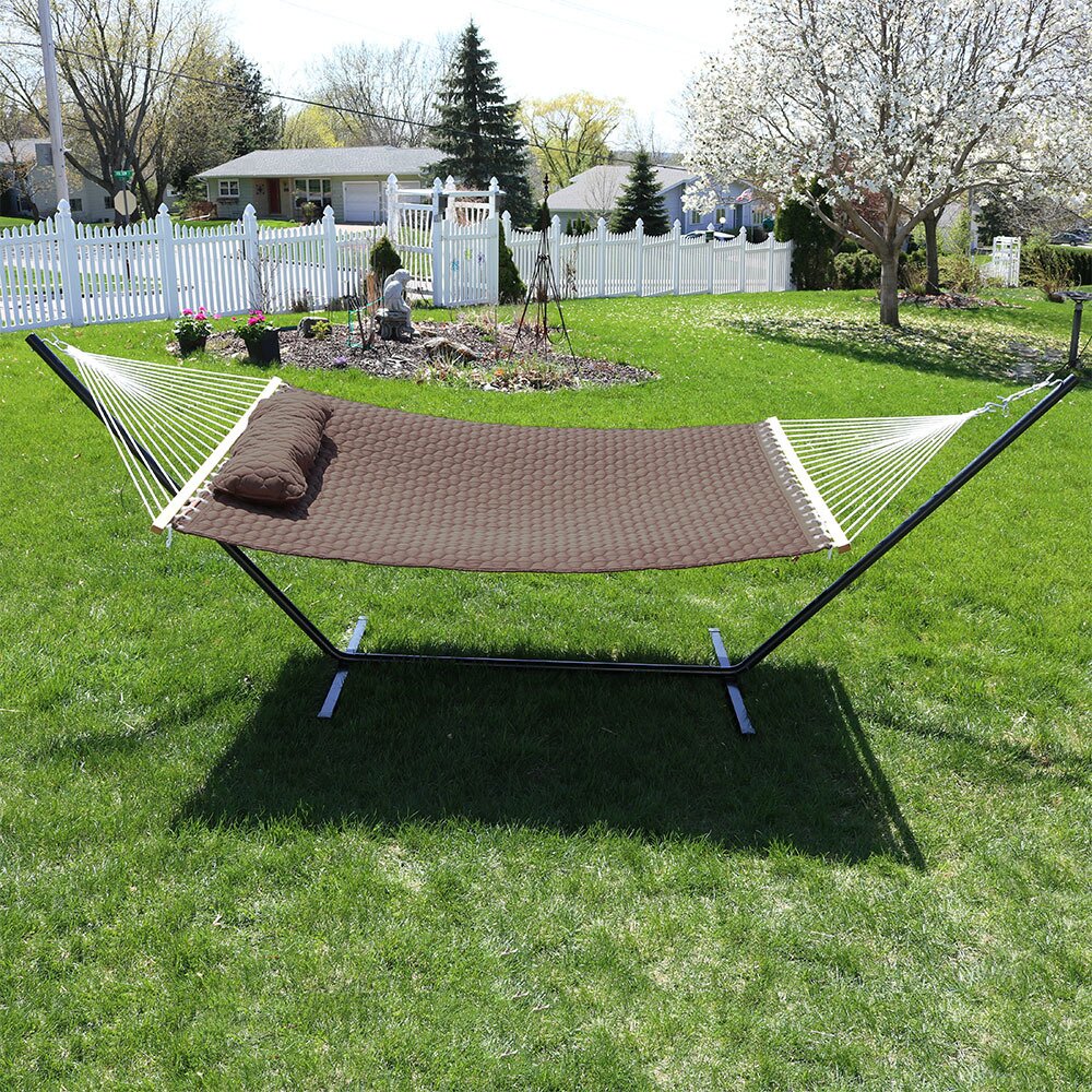 Cioffi Quilted Designs Double Spreader Bar Hammock with Stand, Location