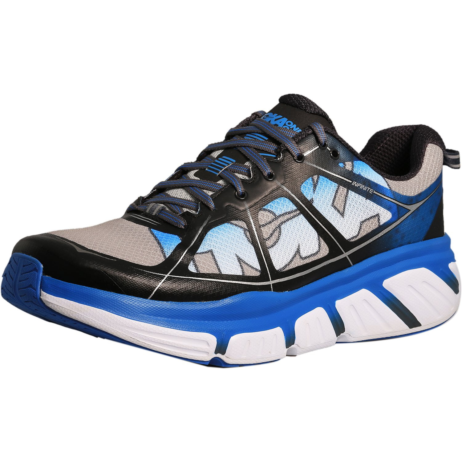 Hoka One Men's Infinite Blue Graphite/French AnkleHigh Fabric Cross