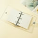 thumbnail image 4 of Mini carpeta transparente de 3 anillas con página interior de rejilla y bolsillos para carpetas Mini carpeta de cuaderno de hojas sueltas Cubierta de carpeta de PVC transparente con botón a presión, 4 of 8