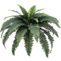LINBONIO Artificial Fern,33IN Artificial Boston Fern Large Hanging Plant,Fake Ferns for Planter Garden Porch Entrance Home Windowsill Yards Farmhouse Decoraction