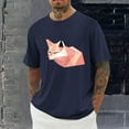 thumbnail image 3 of Rvwovn Men's Casual Short Sleeve T-Shirt Geometric Animal Graphic Crewneck Tees for Everyday Wear, 3 of 5