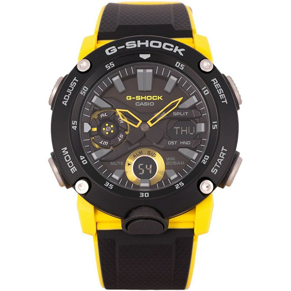 casio digital watch yellow