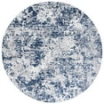 thumbnail image 2 of SAFAVIEH Amelia Alastar Abstract Distressed Area Rug, Ivory/Navy, 6'7" x 6'7" Round, 2 of 8