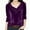 Purple, variant on HAOTAGS Girls Velvet Top,Breathable Swing Neck 3/4 Sleeve Comfortable Blouses Red 11 T