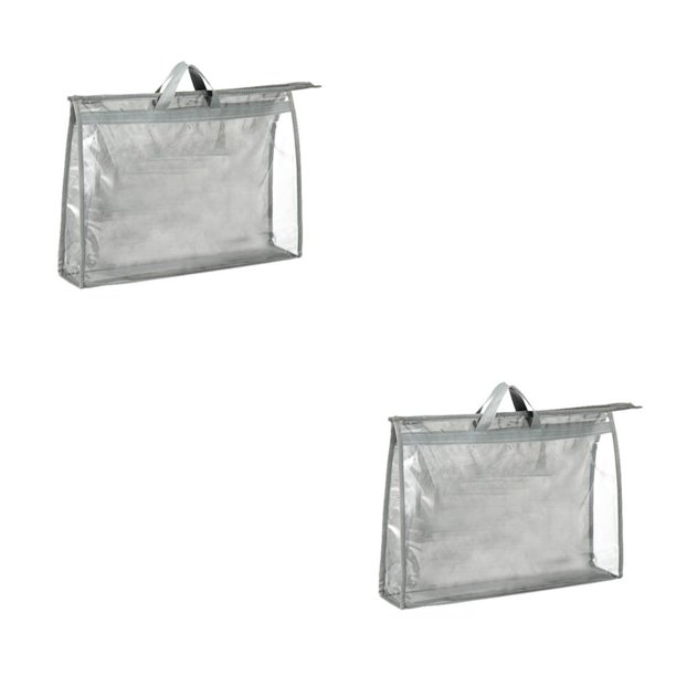 Guardurnaity Bolsas de almacenamiento de bolso lavables reutilizables con asa monedero bolsa protectora cierre de cremallera organizador Protector a prueba de S 2piezas Guardurnaity CBP472936