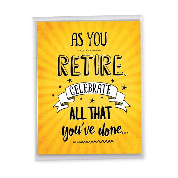 1 Big Funny Retirement Card (8.5 x 11 Inch) - As You Retire Retirement J6875RTG