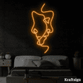 thumbnail image 2 of Craftnamesign Two Face Line Neon Sign, Abstract Art LED Sign,Bedroom Decor, 2 of 4