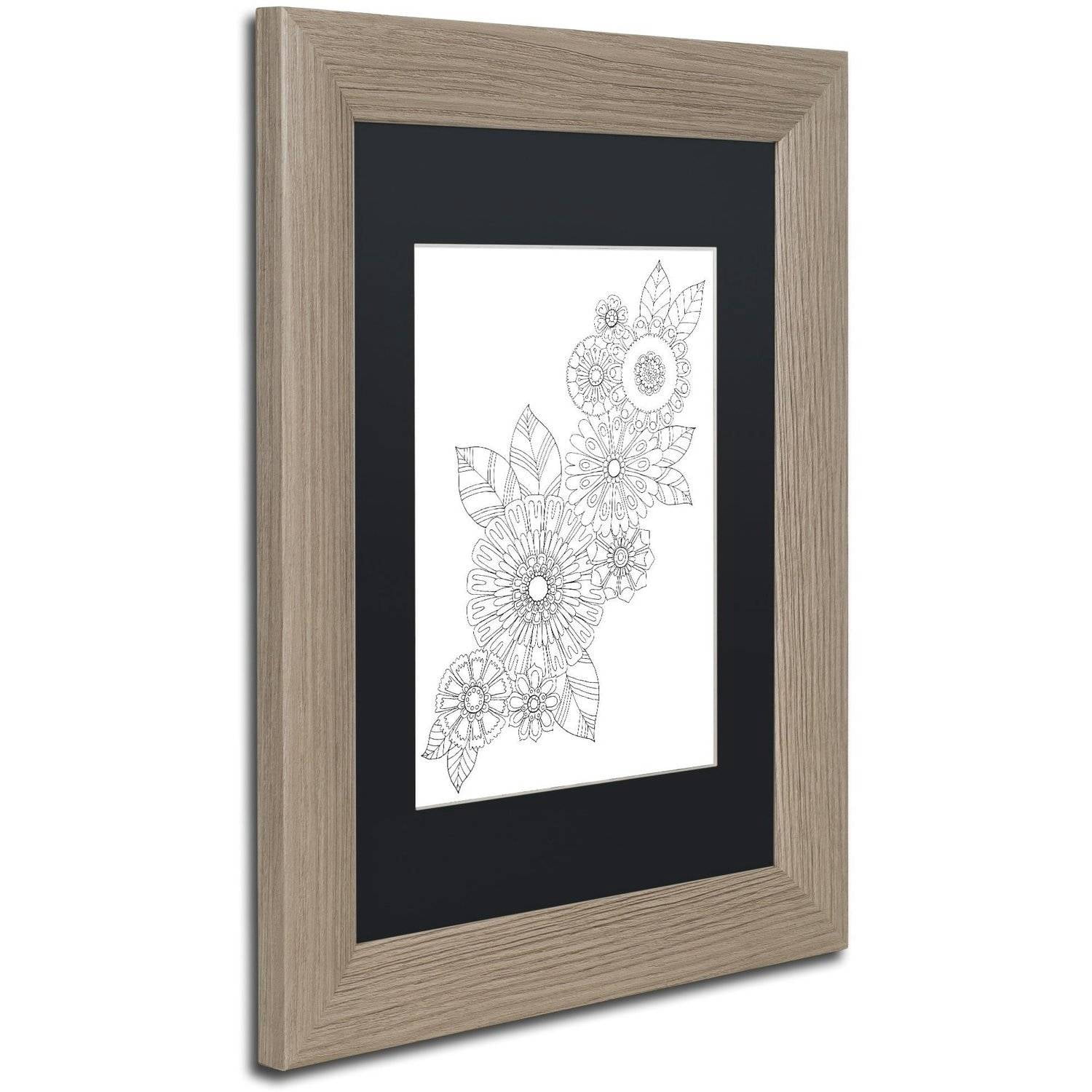 Trademark Fine Art "Big Beautiful Blossoms 6" Canvas Art by Hello Angel, Black Matte, Birch Frame