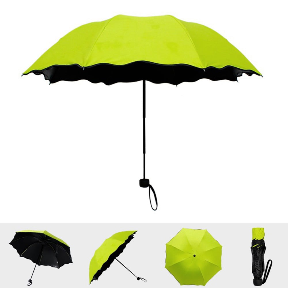 Windproof UV Protection Flower Design Folding Umbrella