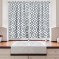 thumbnail image 2 of Ambesonne Geometric Kitchen Curtains, Heart Mesh Victorian Grid, 55"x24", Charcoal Grey and White, 2 of 3