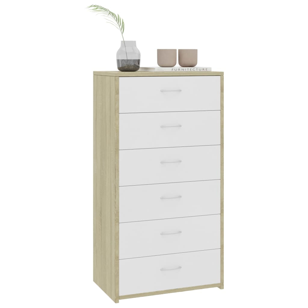 Kepooman Modern Sideboard with 6 Drawers, Buffet Storage Side Cabinet Dresser Organiser for Living Room Kepooman Modern Sideboard with 6 Drawers, Buffet Storage Side Cabinet Dresser Organiser for Living Room