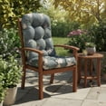 thumbnail image 5 of TOPCHANCES Outdoor Adirondack Chair Cushion with Ties, Water-Resistant Oxford Fabric High Back Rocking Chair Cushions (Pattern #B), 5 of 7