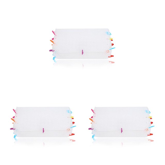Cateissary Bolsa de mensajero de tela de malla de plástico hilo artesanal herramienta de tejido DIY mediano Type1 NO1