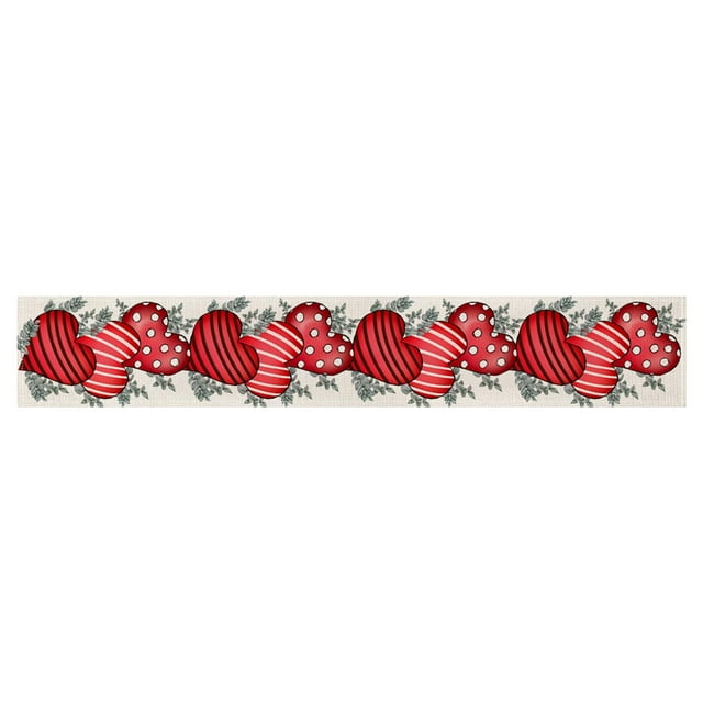 Décoration de la Saint-Valentin, 1 Pce Nappe de Collection de la Saint-Valentin Décoration de Table de Cuisine Intérieure Adaptée pour Réunion de Famille Décoration de la Saint-Valentin