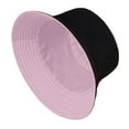 thumbnail image 4 of Reversible Fisherman Hat, Two Sides Wearable Sun Hat for Women Men, Candy Color and Solid Color Outdoor Sun Protection Hat, Packable Travel Hat Light Pink, 4 of 4