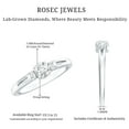 thumbnail image 5 of Rosec Jewels Lab Created Diamond Anniversary Ring - 3 Stone Promise Ring - Ef-Vs Quality - Ready to Gift, 10K White Gold, US 13.00, 5 of 8