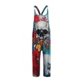 thumbnail image 1 of VISgogo Mono de Halloween para Mujer, Estampado de Flores y Esqueleto Cuello en U de Una Pieza, S/ M/ L/ XL/ XXL VISgogo moda, 1 of 8