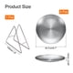 thumbnail image 2 of 8 piezas de platos de acero inoxidable con soporte triangular de 6.7 pulgadas, tono plateado, 2 of 6