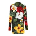 thumbnail image 4 of SELONE Lightweight Summer Cardigans for Women Long Sleeve Tunic Open Front Cardigans Without Hoodie Flowers Beach Vacation Wear Red S, 4 of 5
