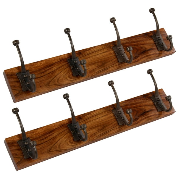 Kappes Acacia Utility Wall Mounted Coat Rack Set Of 2 Walmart Com Walmart Com