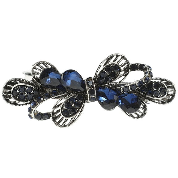 FRCOLOR Blue Rhinestone Hair Clips for Women Perfect for Wedding Parties and Formal Events