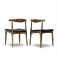 thumbnail image 3 of Mid-Century Modern Blake Black Faux Leather Dining Chair (Set of 2), 3 of 7