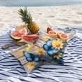 thumbnail image 5 of Outdoor Pillow Cover Yellow Flower Butterfly Set of 2 Waterproof Throw Pillowcases Retro Wood Grain Decorative Patio Furniture Pillows for Couch Garden Indoor & Outdoor Use, 5 of 9
