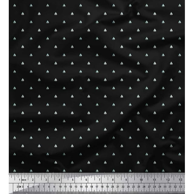 Soimoi Cotton Voile Fabric Sailboat Shirting Decor Fabric Printed Yard 56 Inch Wide