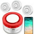 thumbnail image 2 of Détecteur Intelligent de Fuite d'Eau, Trousse d'Alarme de Fuite d'Eau : 1 Sirène Intelligente + 5 Capteurs de Fuite, avec Alertes par Application et Son Réglable à 100 dB, pour Égouttement Ou Inondation dans la Cuisine, la Salle de Bain, le sous-Sol (Wi‐Fi 2,4 g), 2 of 6