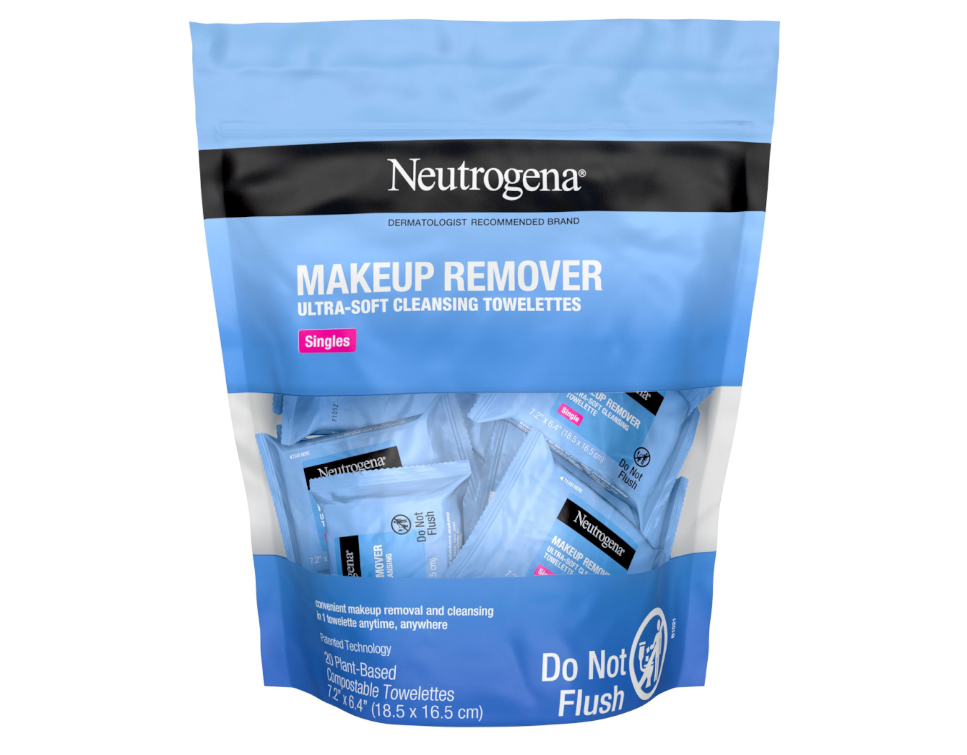 6 Pack Neutrogena Cleansing Facial Wipes, Individually Wrapped, 1 Bag of 20 Each - image 2 of 5