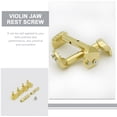 thumbnail image 3 of OULII 2Set Golden Metal Chin Rest for Violin with Reasonable Design 1.56x0.63x0.39in, 3 of 8