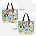 thumbnail image 2 of Rocae Bluey for Features A Uniquely Designed,Large-capacity,Reusable Shoulder Zip Tote Shopping Bag for Vacations and Shopping, 2 of 7