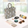 thumbnail image 5 of FORMRS Womens Corduroy Tote Bag Crossbody Shoulder Purse Handbag with Detachable Strap, Gray Floral Ghost, 5 of 7