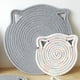 thumbnail image 5 of Posavasos de mesa con forma de oreja de gato única, tejido de hilo de algodón puro, almohadillas calientes para bebidas, juego de alfombrillas con aislamiento térmico absorbente Xemadio HMJM204-6, 5 of 6