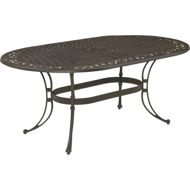 Home Styles Oval Outdoor Dining Table, Oval Wrought Iron Patio Table