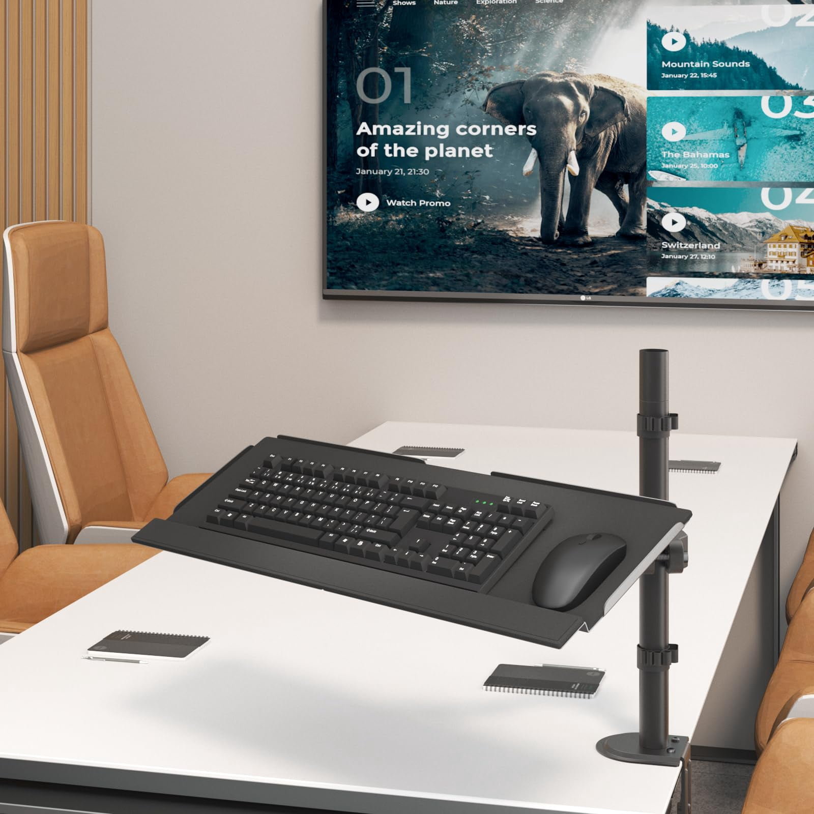 PUTORSEN Keyboard Tray for Pole Mounting