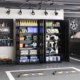 thumbnail image 5 of Fesbos 72" Metal Storage Cabinet with 5 Adjustable Shelves,Tall Lockable Tools Cabinet, Black Steel Garage Storage Cabinets for Home Office,Pantry,Hospital, 5 of 11