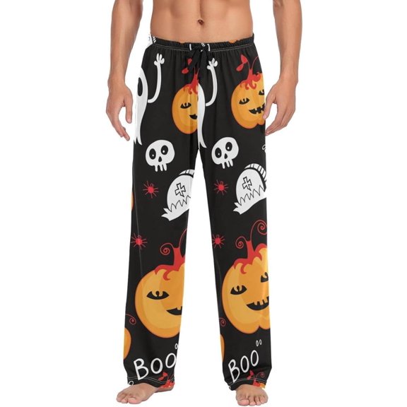 GZHJMY Halloween Pumpkin Pajama Pants For Men, Men's Separate Bottoms, Lounge Pants with Pockets, Christmas New Year Birthday Gifts, XX-Large, Christmas New Year Birthday Gifts, XX-Large
