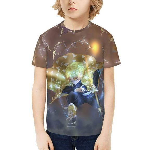 Demon Slayer Kimetsu No Yaiba Kids T-Shirt 3d Printed Graphic T-Shirts Boys And Girls Short Sleeve Shirts For Youth Kids X-Small
