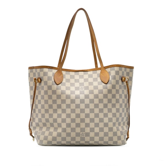 Pre-Owned Authenticated Louis Vuitton Tote Bag Damier Canvas White Unisex (Good)